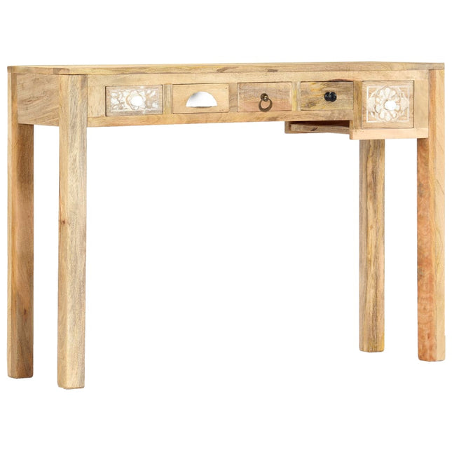 Table Console 110 X 30 X 75 Cm Bois De Manguier Massif