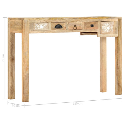 Table Console 110 X 30 X 75 Cm Bois De Manguier Massif