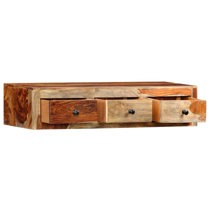 Table Console Murale 100X25X20 Cm Bois Massif