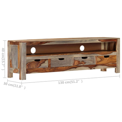 Meuble Tv Bois Massif 130X30X40 Cm