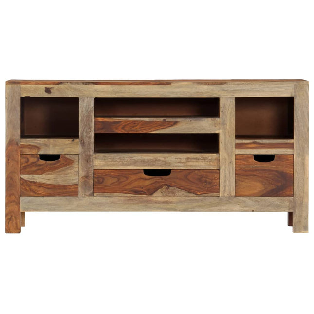 Buffet Gris 100X30X50 Cm Bois Massif