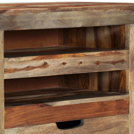 Buffet Gris 100X30X50 Cm Bois Massif