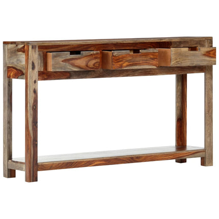 Table Console Avec 3 Tiroirs 120X30X75 Cm Bois Massif