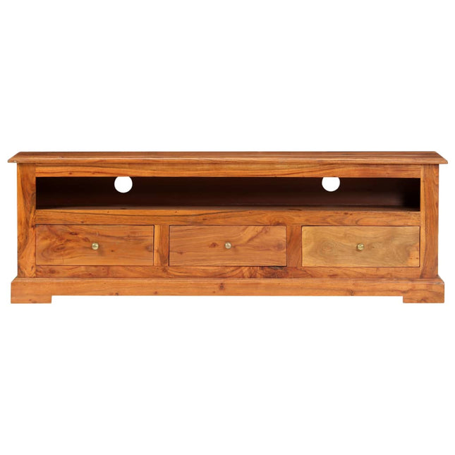 Meuble Tv 120X30X40 Cm Bois D'acacia Massif