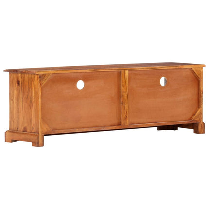 Meuble Tv 120X30X40 Cm Bois D'acacia Massif
