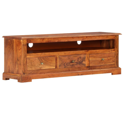 Meuble Tv 120X30X40 Cm Bois D'acacia Massif