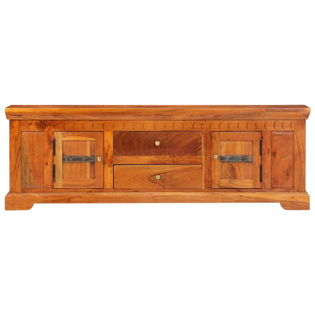 Meuble Tv 119X30X40 Cm Bois D'acacia Massif