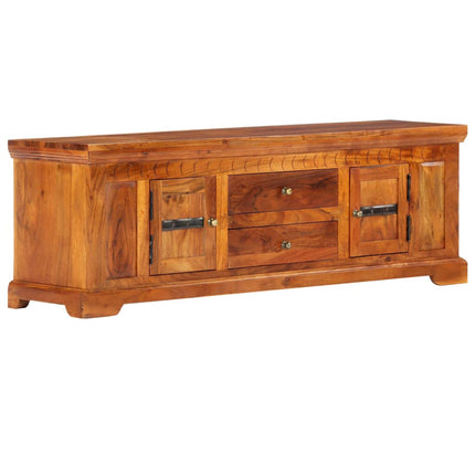 Meuble Tv 119X30X40 Cm Bois D'acacia Massif