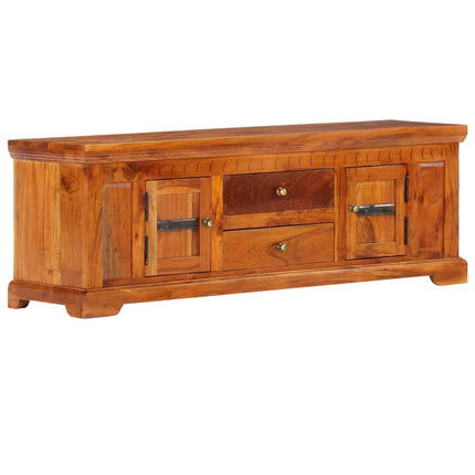 Meuble Tv 119X30X40 Cm Bois D'acacia Massif