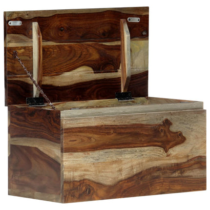Coffre De Rangement 57X30X30 Cm Bois Massif