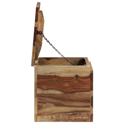 Coffre De Rangement 57X30X30 Cm Bois Massif
