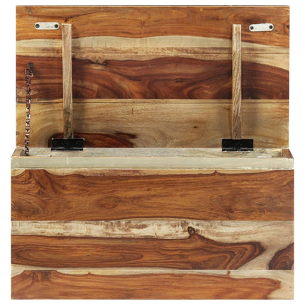 Coffre De Rangement 57X30X30 Cm Bois Massif