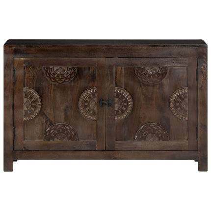 Buffet Avec Dessin Sculpté 110X35X70 Cm Bois De Manguier Massif