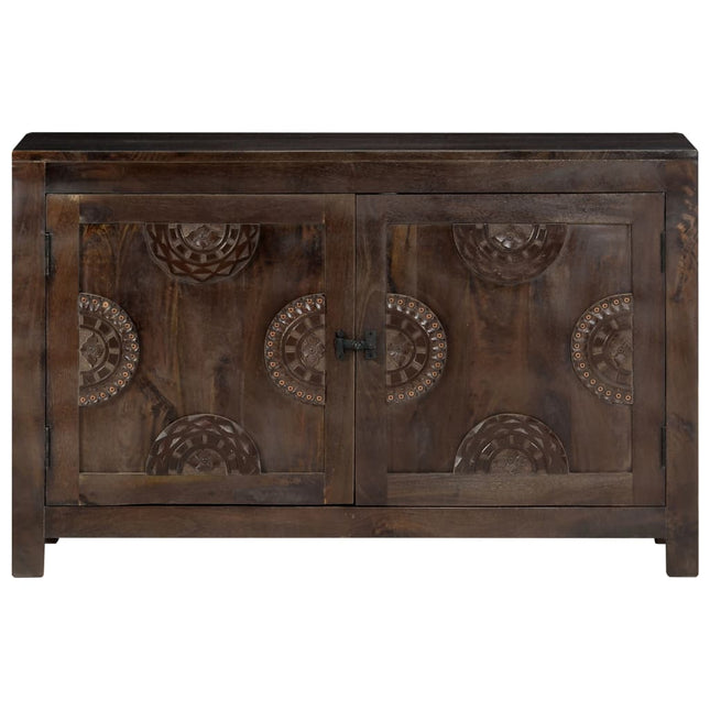 Buffet Avec Dessin Sculpté 110X35X70 Cm Bois De Manguier Massif