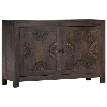 Buffet Avec Dessin Sculpté 110X35X70 Cm Bois De Manguier Massif