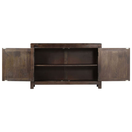 Buffet Avec Dessin Sculpté 110X35X70 Cm Bois De Manguier Massif