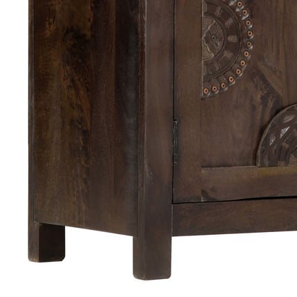 Buffet Avec Dessin Sculpté 110X35X70 Cm Bois De Manguier Massif