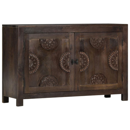 Buffet Avec Dessin Sculpté 110X35X70 Cm Bois De Manguier Massif
