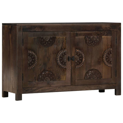 Buffet Avec Dessin Sculpté 110X35X70 Cm Bois De Manguier Massif