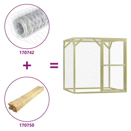 Poulailler 1,5X1,5X1,5 M Bois De Pin Imprégné