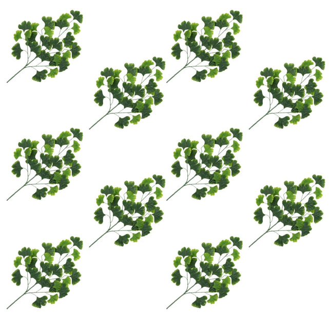 10 Pcs Feuilles Artificielles De Ginkgo 65 Cm