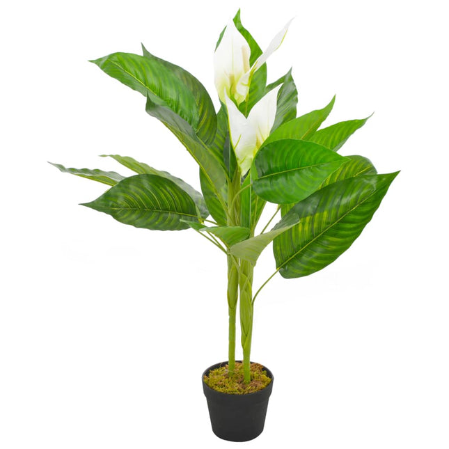 Plante Artificielle Anthurium Avec Pot Blanc