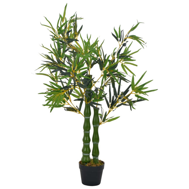 Plante Artificielle Avec Pot Bambou Vert