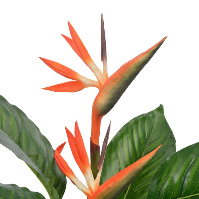 Plante Artificielle Strelitzia Avec Pot Rouge 100 Cm