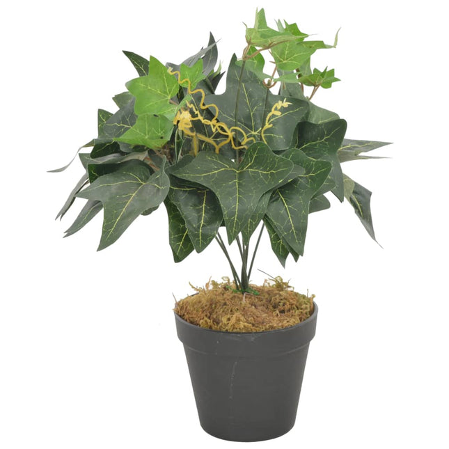 Plante Artificielle Feuilles De Lierre Avec Pot Vert 45 Cm