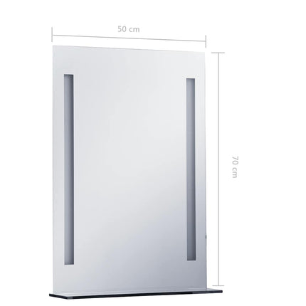 Miroir Mural À Led Pour Salle De Bains Avec Étagère