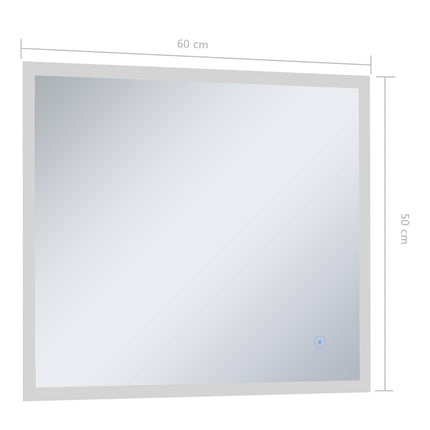 Miroir Mural À Led De Salle De Bain Et Capteur Tactile