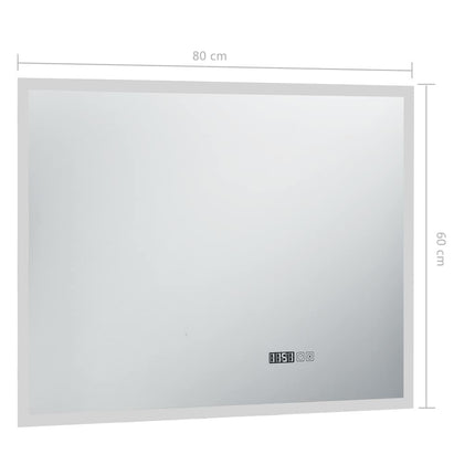 Miroir À Led Et Capteur Tactile Et Affichage D'heure