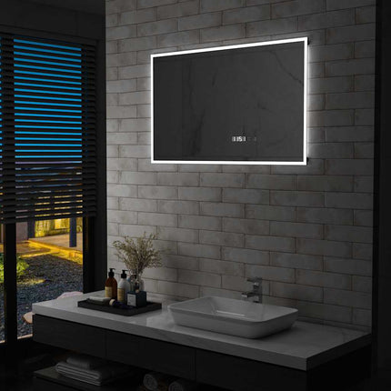 Miroir À Led Et Capteur Tactile Et Affichage D'heure