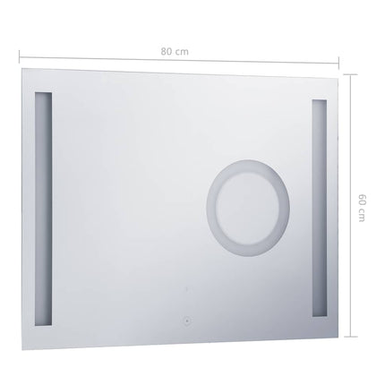 Miroir Mural À Led De Salle De Bain Et Capteur Tactile