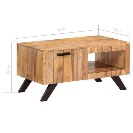 Table Basse 90X50X45 Cm Bois D'acacia Massif
