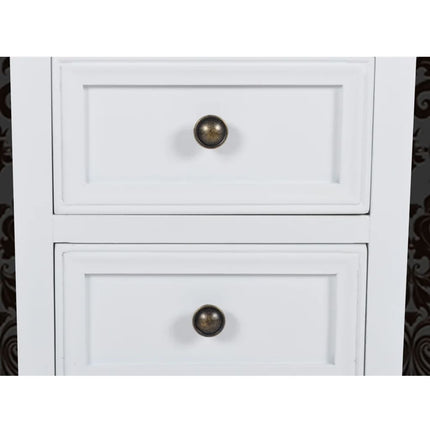 Tables De Chevet 4 Pcs Avec 2 Tiroirs Mdf
