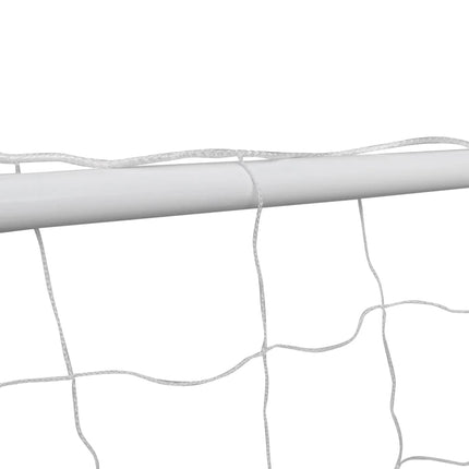 Buts De Football 2 Pcs Avec Filets 182X61X122 Cm Acier Blanc