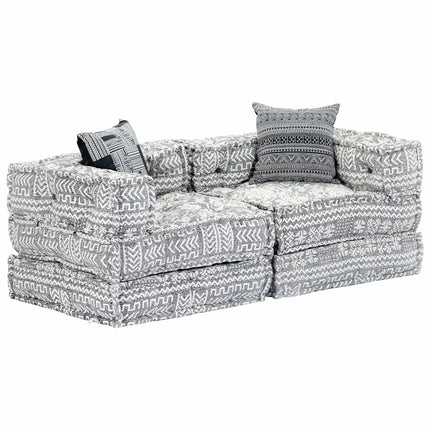 Pouf Modulaire À 2 Places Tissu