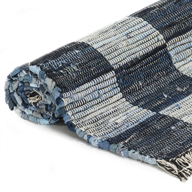 Tapis Chindi Tissé À La Main Denim