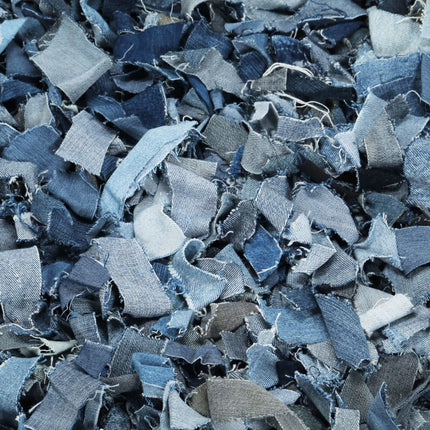 Tapis Shaggy Denim 120X170 Cm Bleu