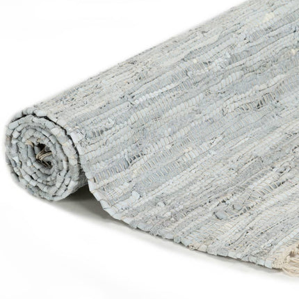 Tapis Chindi Tissé À La Main Cuir
