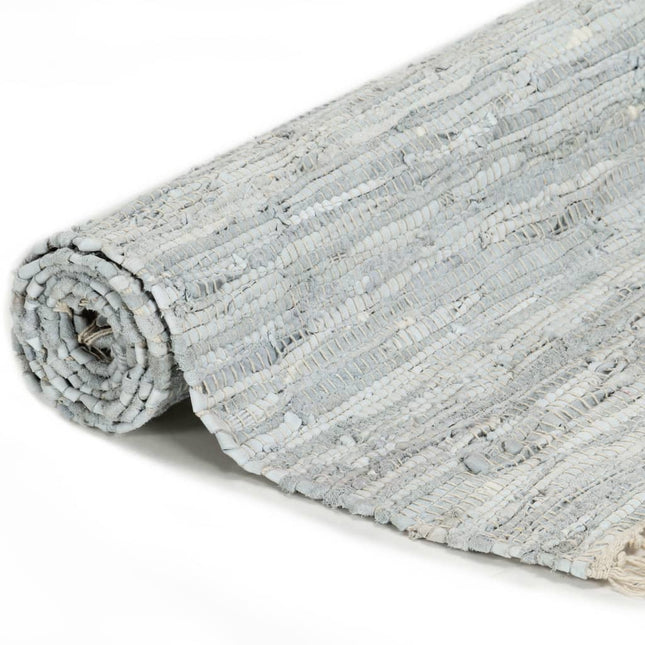 Tapis Chindi Tissé À La Main Cuir