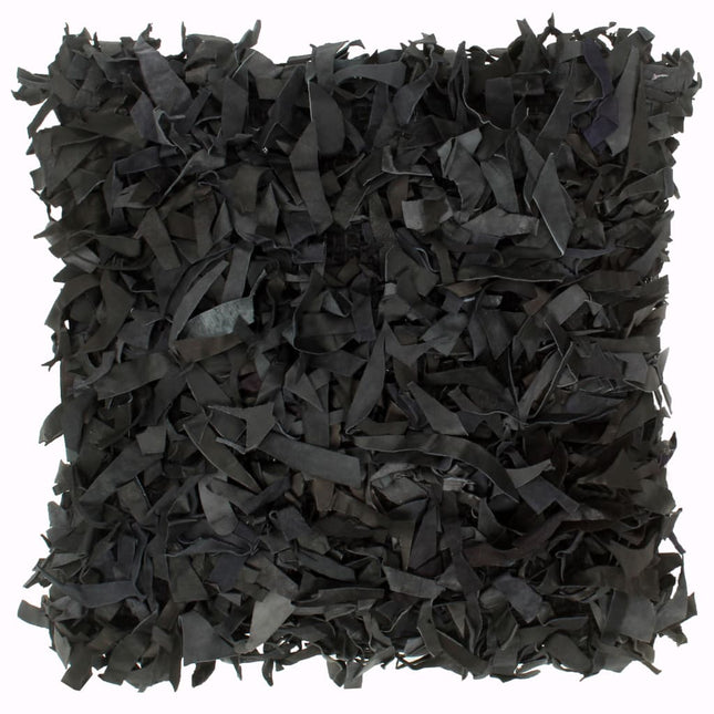 Coussins Shaggy Lot De 2 45X45 Cm Cuir Et Coton