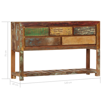 Buffet 120X30X75 Cm Bois De Récupération Solide