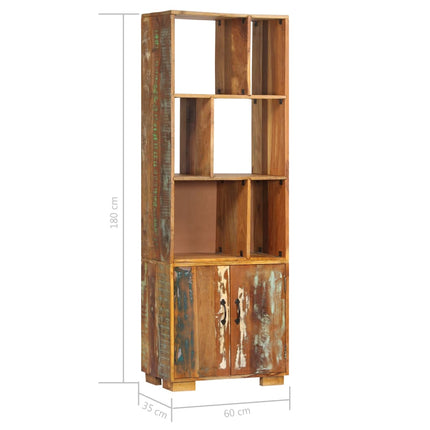 Bibliothèque 60X35X180 Cm Bois De Récupération Solide
