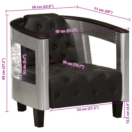 Fauteuil En Style D'aviation Cuir Véritable
