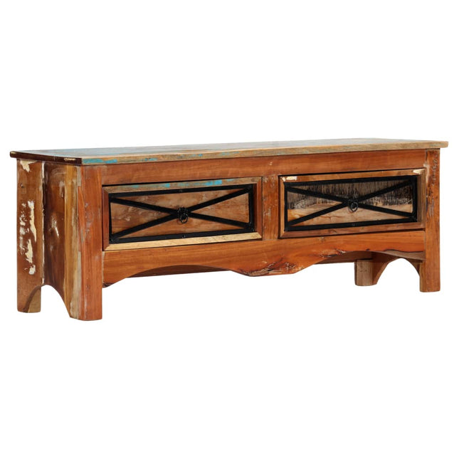 Meuble Tv 120X30X40 Cm Bois De Récupération Massif