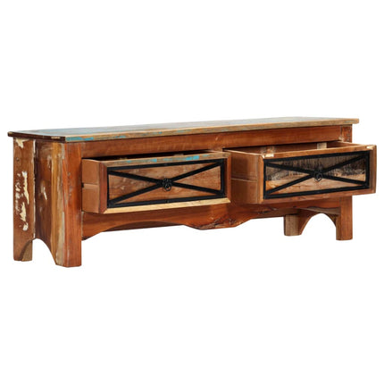 Meuble Tv 120X30X40 Cm Bois De Récupération Massif