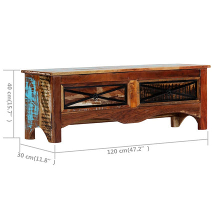Meuble Tv 120X30X40 Cm Bois De Récupération Massif