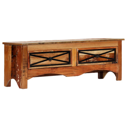 Meuble Tv 120X30X40 Cm Bois De Récupération Massif